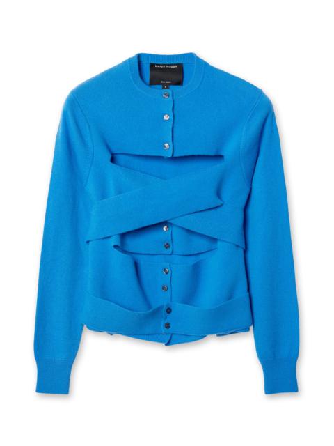 Meryll Rogge Crewneck Wrap Cardigan w/Cut-Out