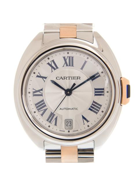 Pre-owned Cartier Cle de Cartier Automatic White Dial Men's Watch W2CL0011