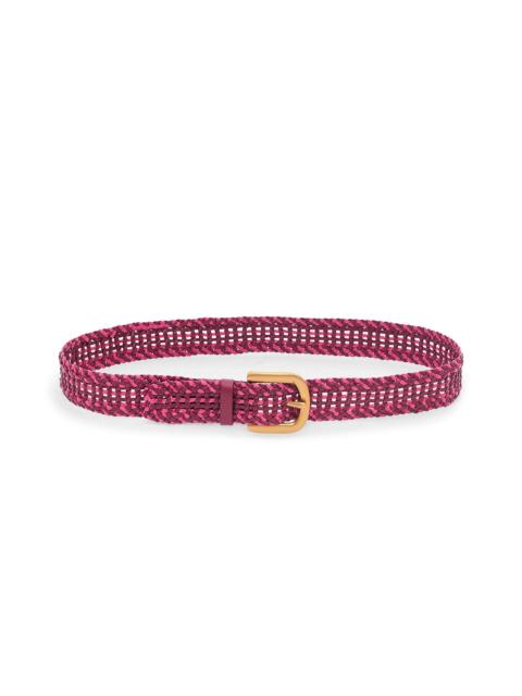 GABRIELA HEARST Sam Braided Belt in Fuchsia Multi Leather
