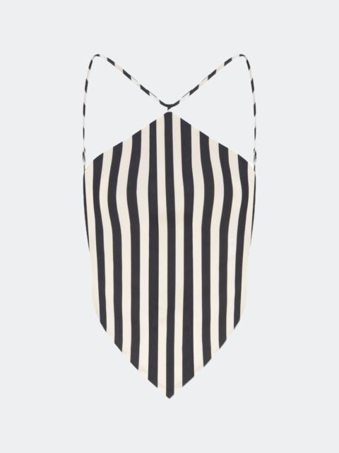 SIMONMILLER SIMONMILLER KIT POPLIN TIE TOP in Black/white Stripe at Nordstrom