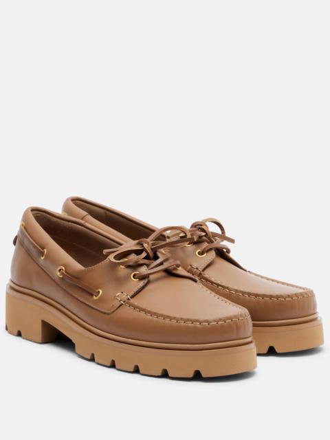 Gianvito Rossi Olonne leather boat shoes