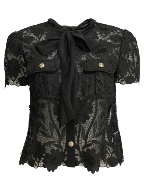 self-portrait Self-portrait Lace Blouse Black Women