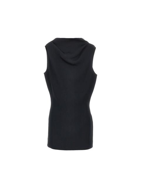 KHAITE Khaite Crepe Satin Mini Dress Black
