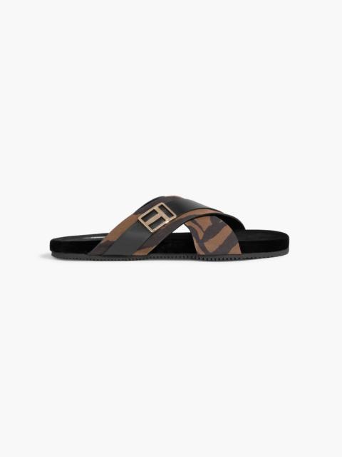 TOM FORD Zebra-print suede sandals