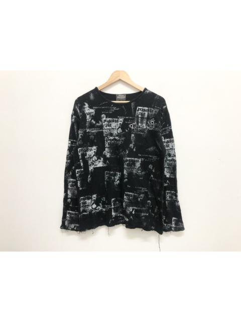 Other Designers Japanese Brand - REBEL ⚡️BERNINGS SHO PUNK GOTHIC AOP GRAPHICAL ROUGH CUT