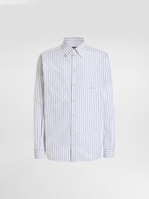 Dolce & Gabbana Striped poplin martini shirt