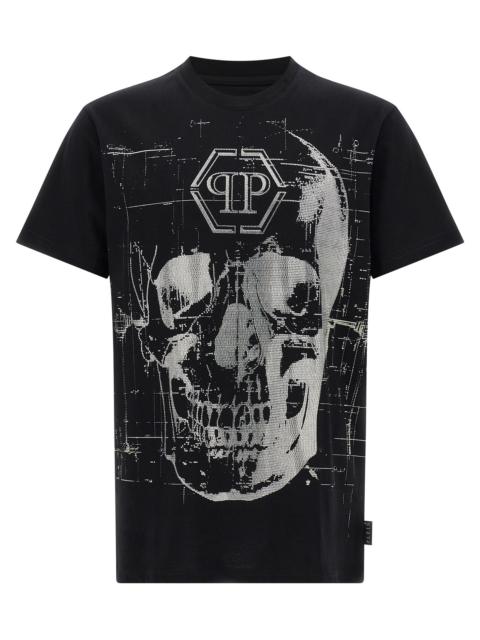 PHILIPP PLEIN Skull Strass T-Shirt Black