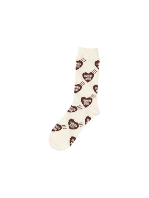 Human Made Heart Socks 'Brown'