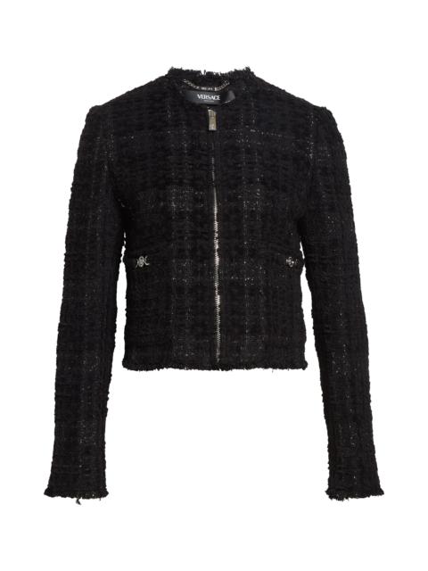 VERSACE Versace Medusa '95 Metallic Tweed Jacket in Black at Nordstrom