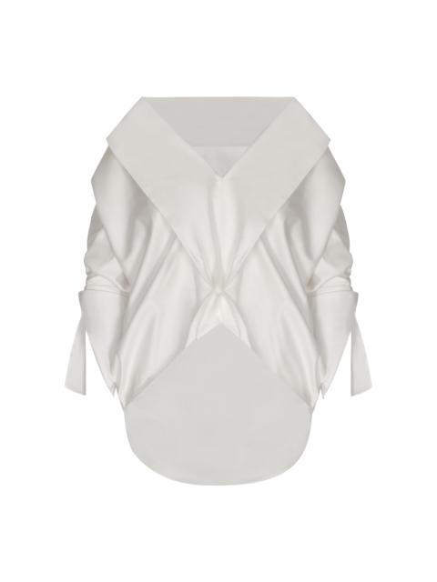 ANDRES OTALORA Eternidad Off-The-Shoulder Cotton Top off-white