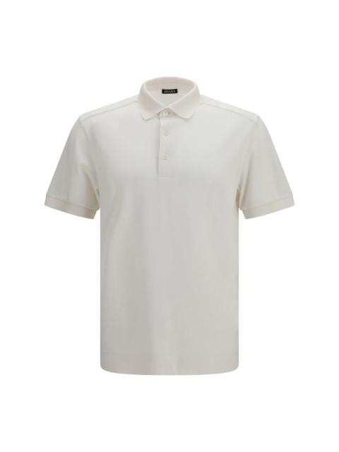 ZEGNA Zegna Cotton And Silk Piqué Polo