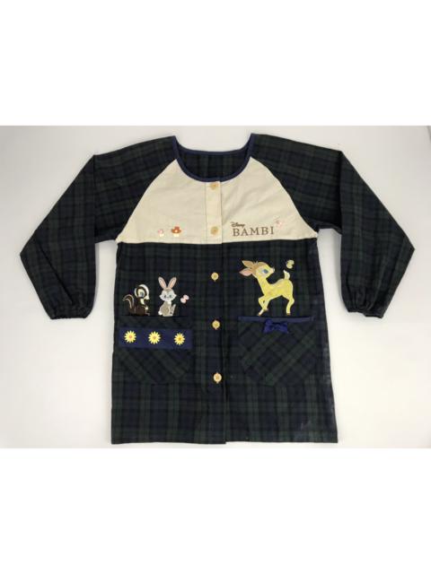 Other Designers Vintage - Bambi Button Down Shirt Apron Kimono Style Plaid Check