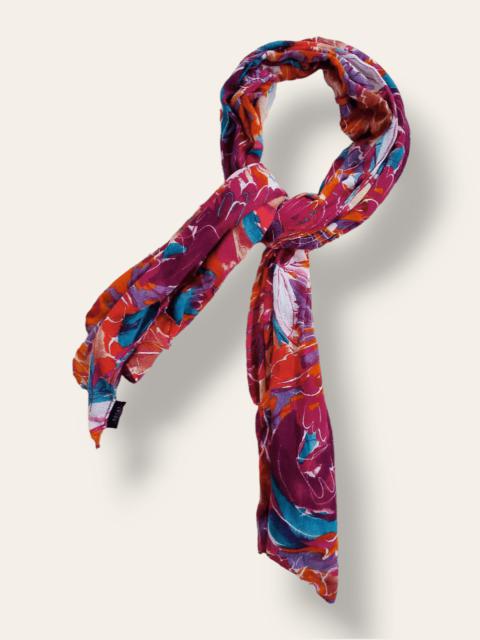 Other Designers Designer - YUSHI Space 606 Multicolour Floral Art Painting Shawl Scarf