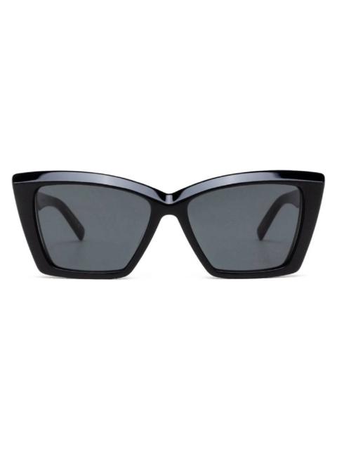 SAINT LAURENT Saint Laurent New Wave Black Cat Eye Ladies Sunglasses SL 657/F 001 55