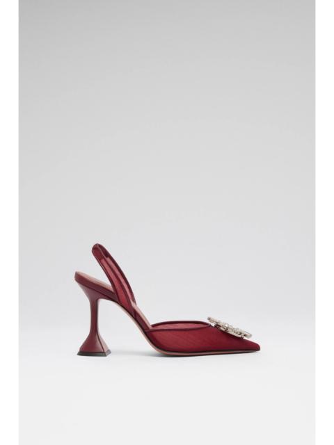 Amina Muaddi BEGUM SLING 95 RUBY MESH