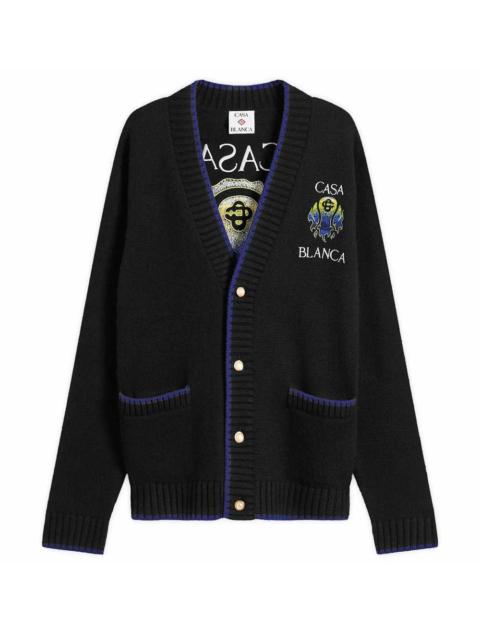 CASABLANCA Casablanca Men Flaming Tennis Ball Cardigan - Black