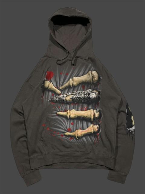 Other Designers Vintage Spiral Direct Skull Print LGB Style Hoodie