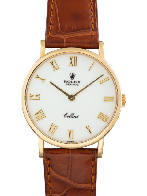 ROLEX Used Rolex Cellini White Roman Dial Ref 5112