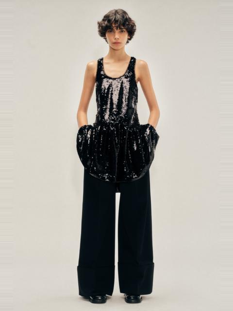 Simone Rocha Tapered Back Peplum Mini Dress