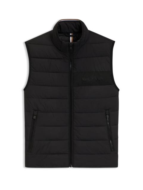 BOSS REGULAR-FIT WATER-REPELLENT GILET WITH TONAL LOGO