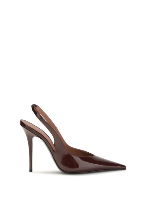 Amina Muaddi Amina Muaddi Women Anok Patent Leather Slingback Pumps