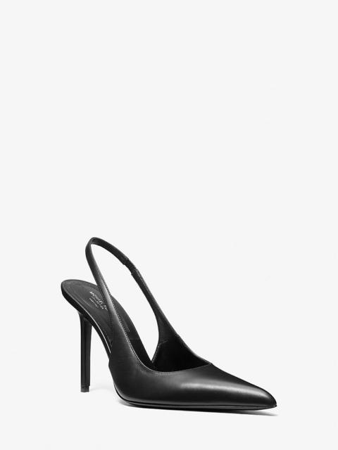 MICHAEL KORS Reece Leather Slingback Pump