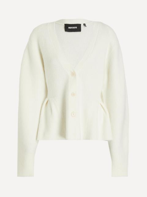 ROTATE Peplum Knit Cardigan