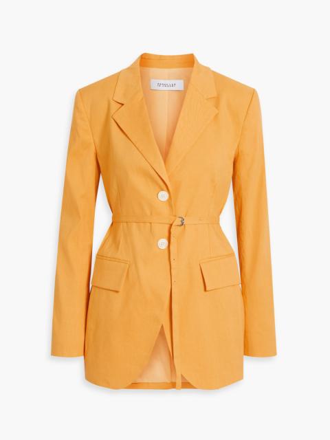 DEREK LAM 10 CROSBY Belted linen-blend blazer