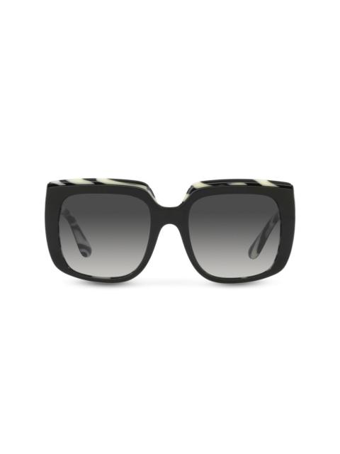 Dolce & Gabbana zebra-print detail sunglasses