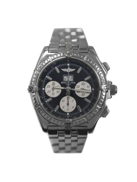 BREITLING Pre-owned Breitling Crosswind Chronograph Automatic Moon Phase Black Dial Men's Watch A43355