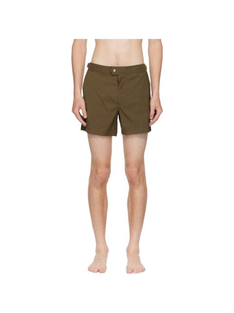 TOM FORD Khaki Nylon Swim Shorts