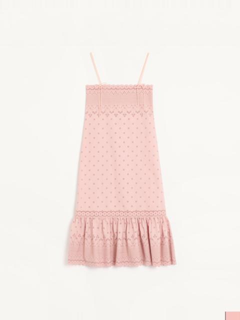 Valentino MIDI DRESS IN SANGALLO WITH FLEUR A JOURS MARGHERITINE