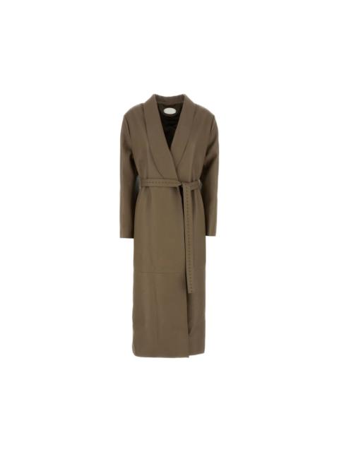 FENDI FENDI Mud Leather Coat New & Authentic (Women's size:42;)