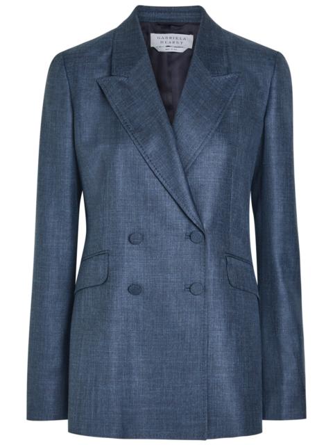 GABRIELA HEARST Gabriela Hearst Angela Double-breasted Wool and Silk-blend Blazer