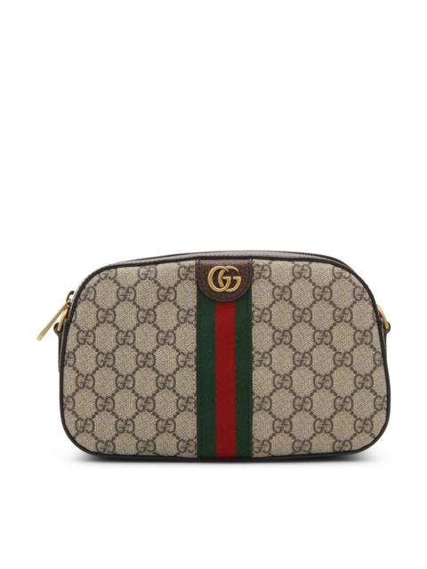 GUCCI ebony leather ophidia gg small shoulder bag