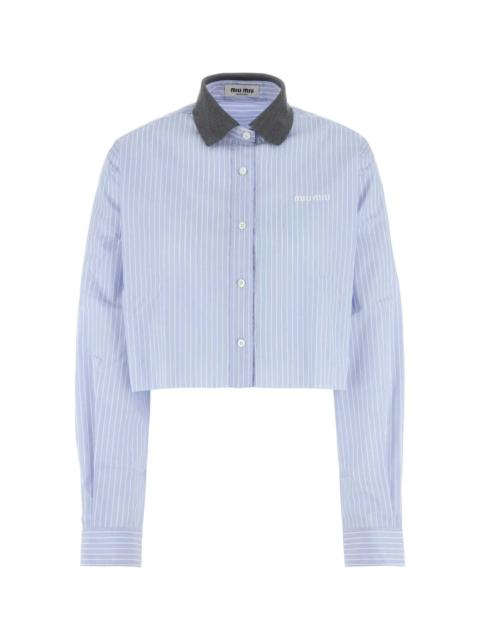 Miu Miu Embroidered Poplin Shirt