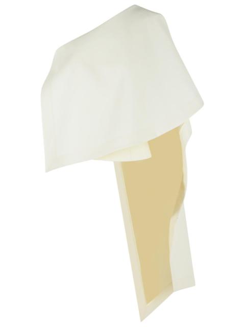 RÓHE Róhe Draped Cape Top In White Wool Misot