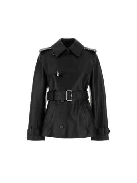 Burberry BURBERRY Black Leather Jacket New & Authentic (Women's size: