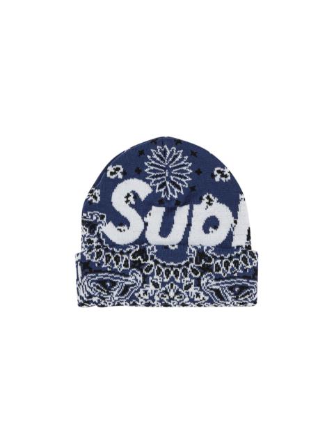 Supreme Supreme Bandana Big Logo Beanie 'Navy'