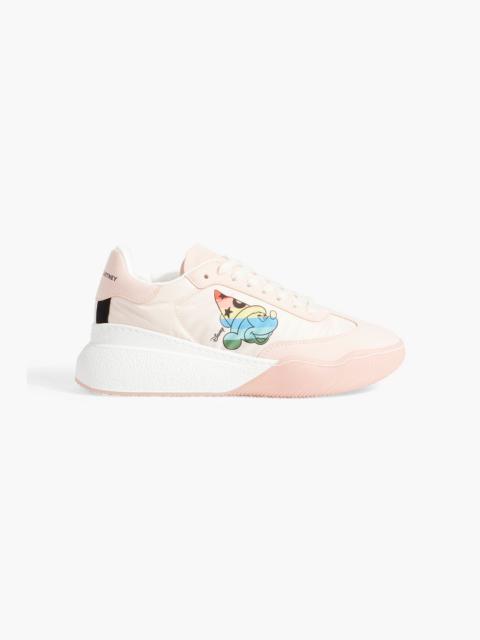 Stella McCartney Disney Loop printed shell and faux suede sneakers