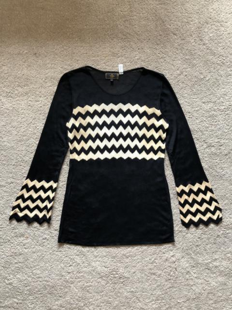FENDI 1990s Fendi Wave Stripe Knitted Shirt