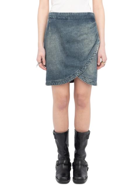 Zadig & Voltaire Zadig & Voltaire Denim Miniskirt in Medium Blue at Nordstrom