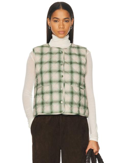 DONNI. The Quilted Plaid Flannel Vest