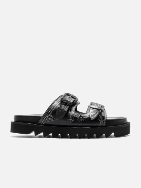 TOGA PULLA BLACK BUCKLE SANDALS