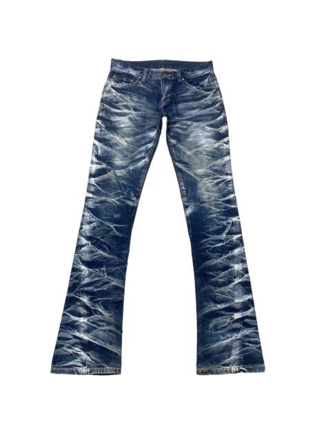 Japanese Brand - Tornado Mart Shadow Whisker Denim Flare Jeans