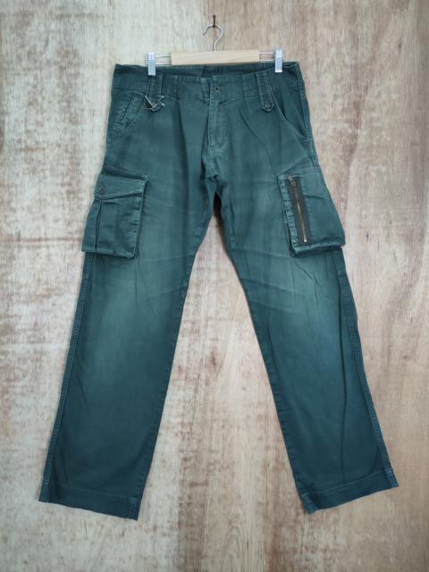 Other Designers Faded Glory - A.V.V Homme green faded denim japan cargo pants #767