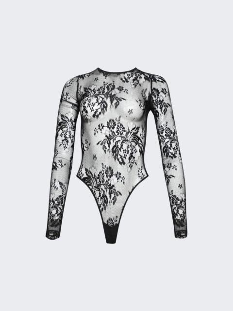 WARDROBE.NYC Evening Lace Bodysuit Black