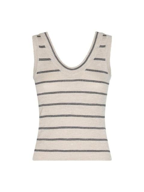 Brunello Cucinelli Brunello Cucinelli Striped Sleeveless Knit Sweater