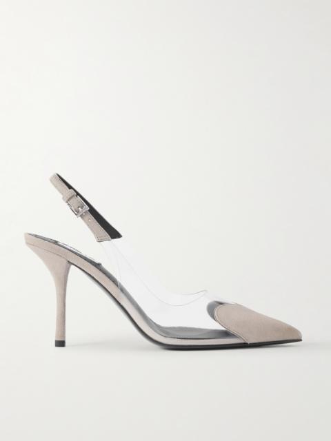 Alaïa Le Caur 90 Suede And Pvc Slingback Pumps