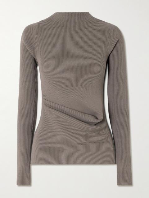 Rick Owens Draped Ribbed-knit Top